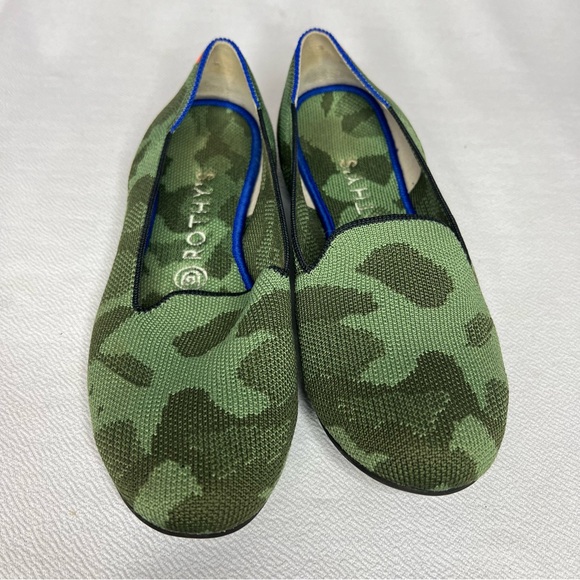 Rothy's The Loafer Women's Olive Green Camo Slip On Flats Shoes US Size 7.5 - Picture 2 of 9